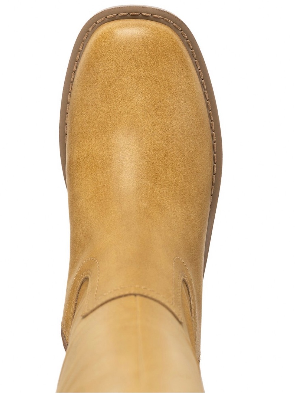 Women’s square toe tall boots with 2” block heel, Sz: 8. Color: Banana - Picture 6 of 12